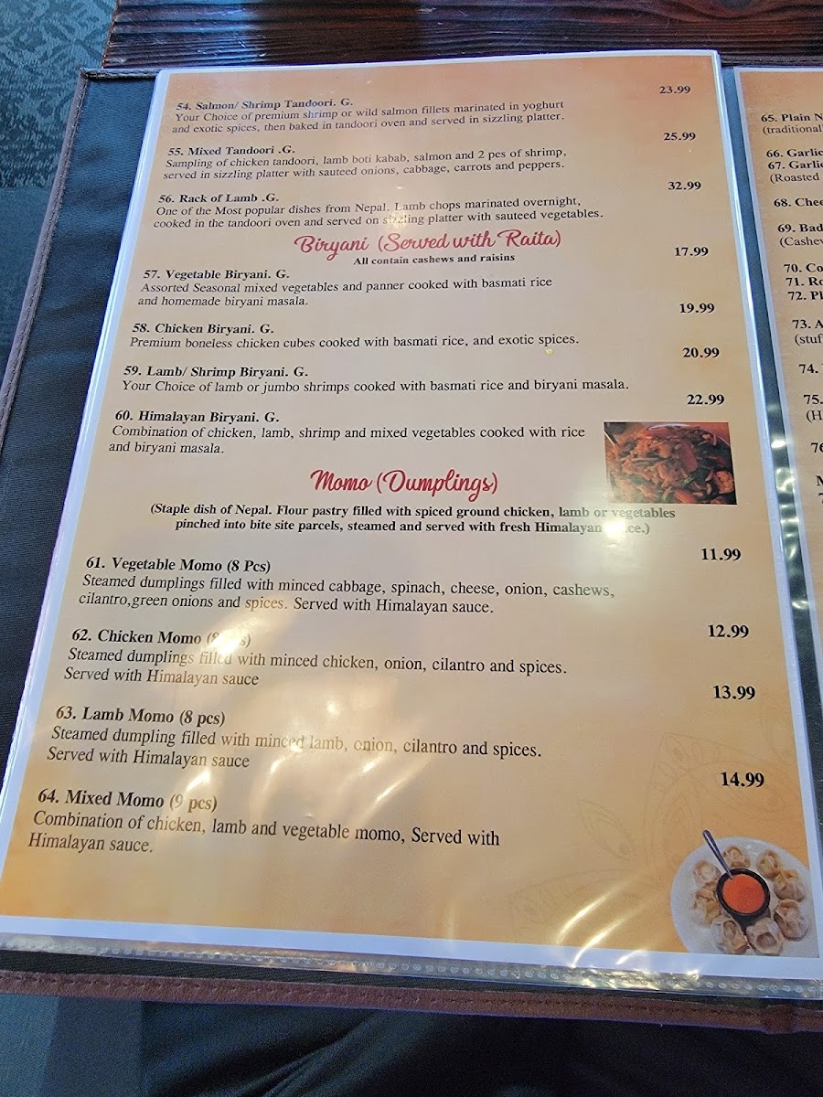 Menu Taste Of The Himalayas-9