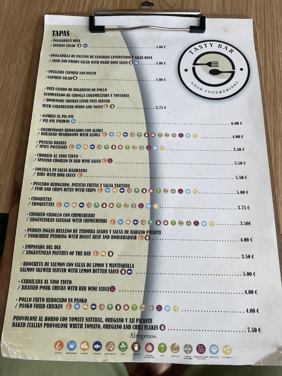 Menu Tasty Bar-1