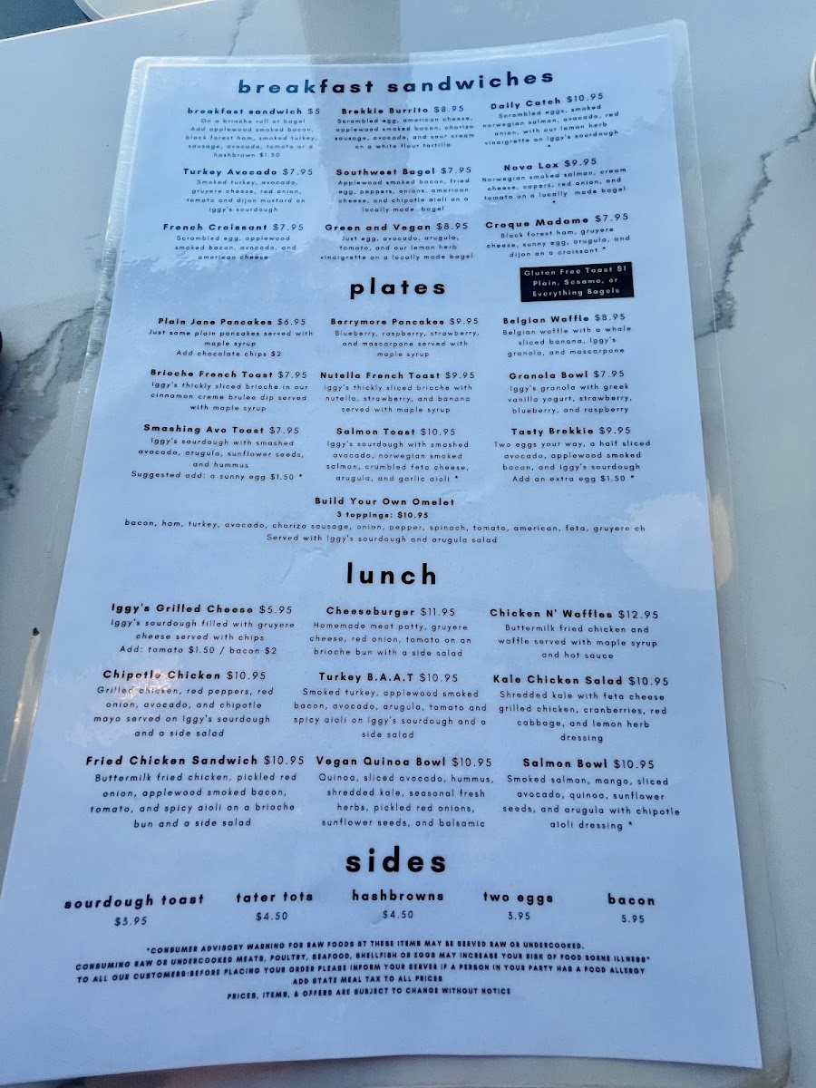 Menu Tasty Cafe & Kitchen-1