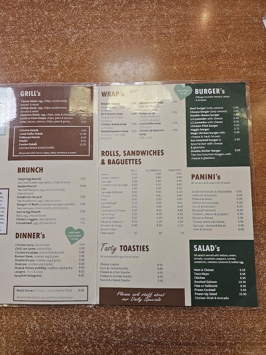 Menu Tasty Cafe London-1