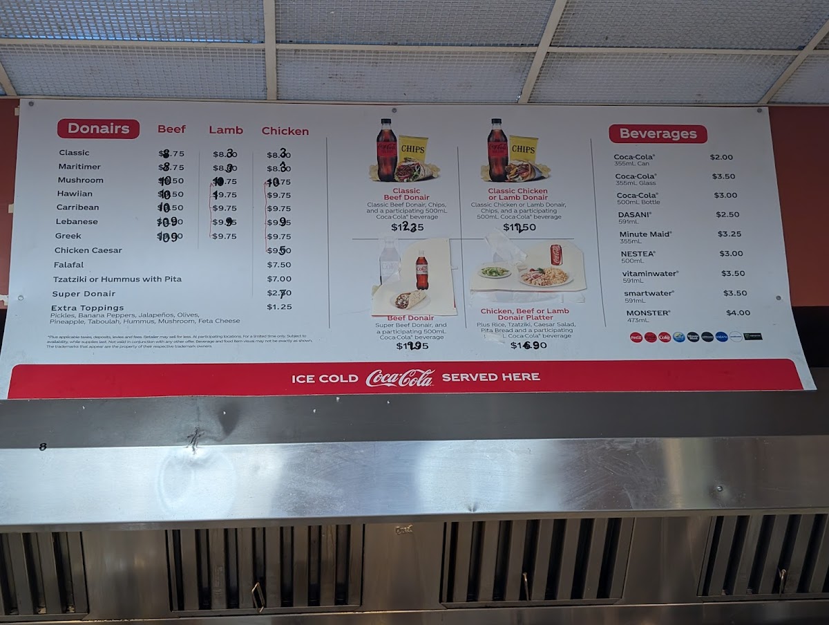 Menu Tasty Honkin Donairs-1