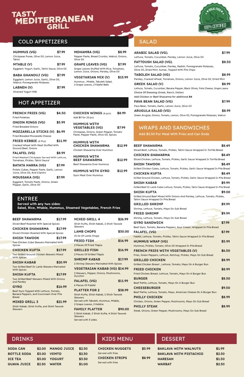 Menu Tasty Mediterranean Grill-2