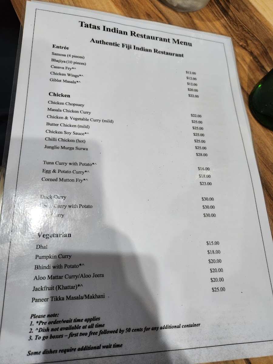 Menu Tatas Indian Restaurant-2