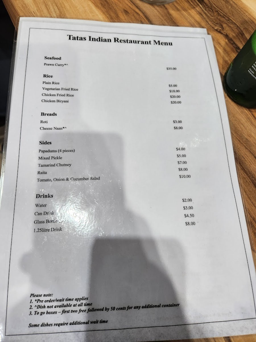 Menu Tatas Indian Restaurant-4