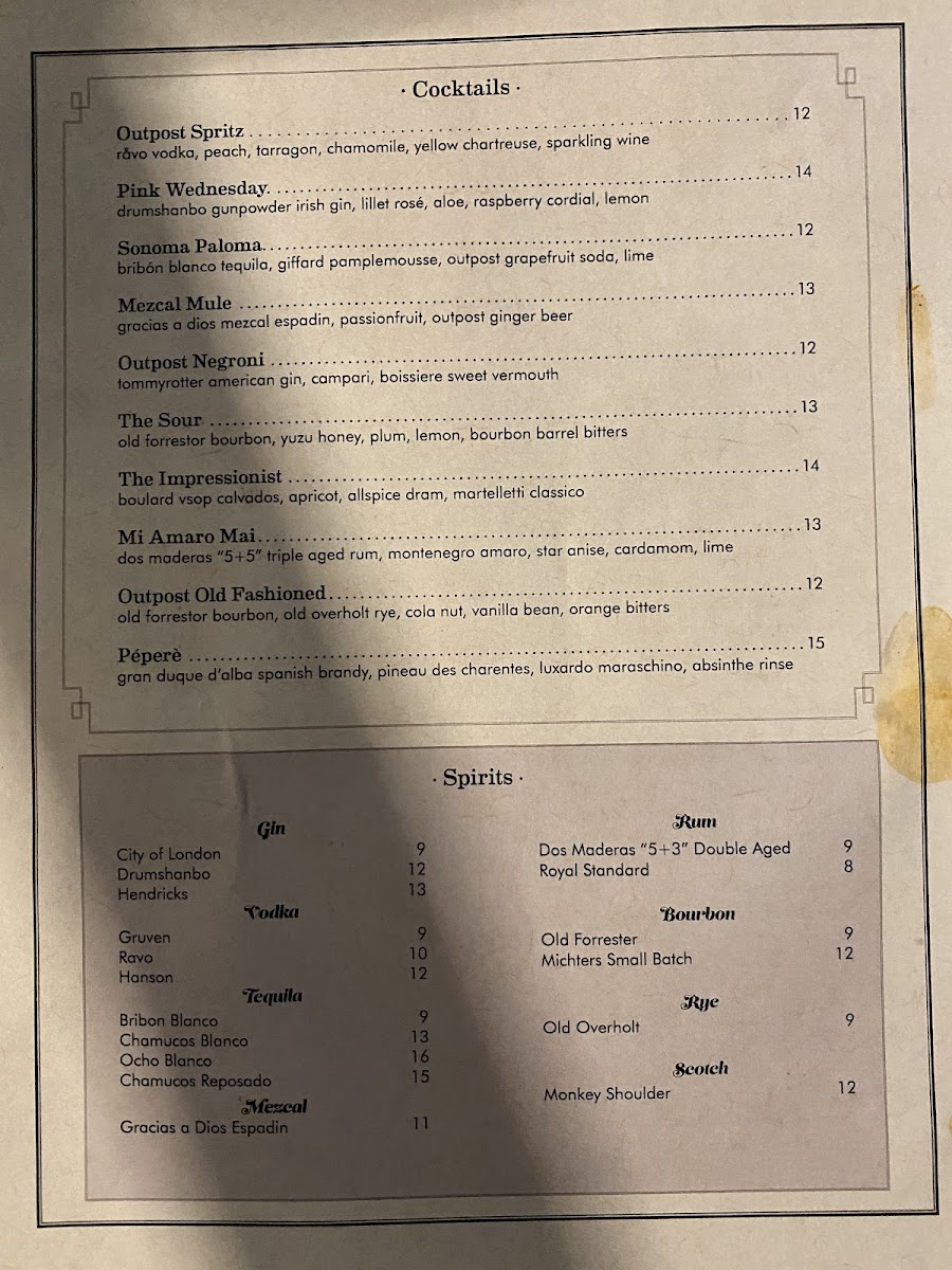 Menu Taub Family Outpost-1