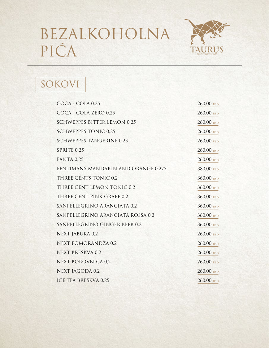 Menu Taurus-10