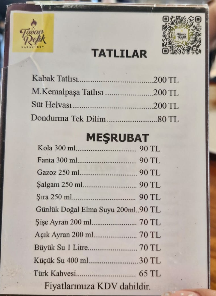 Menu Tavacı Refik-8
