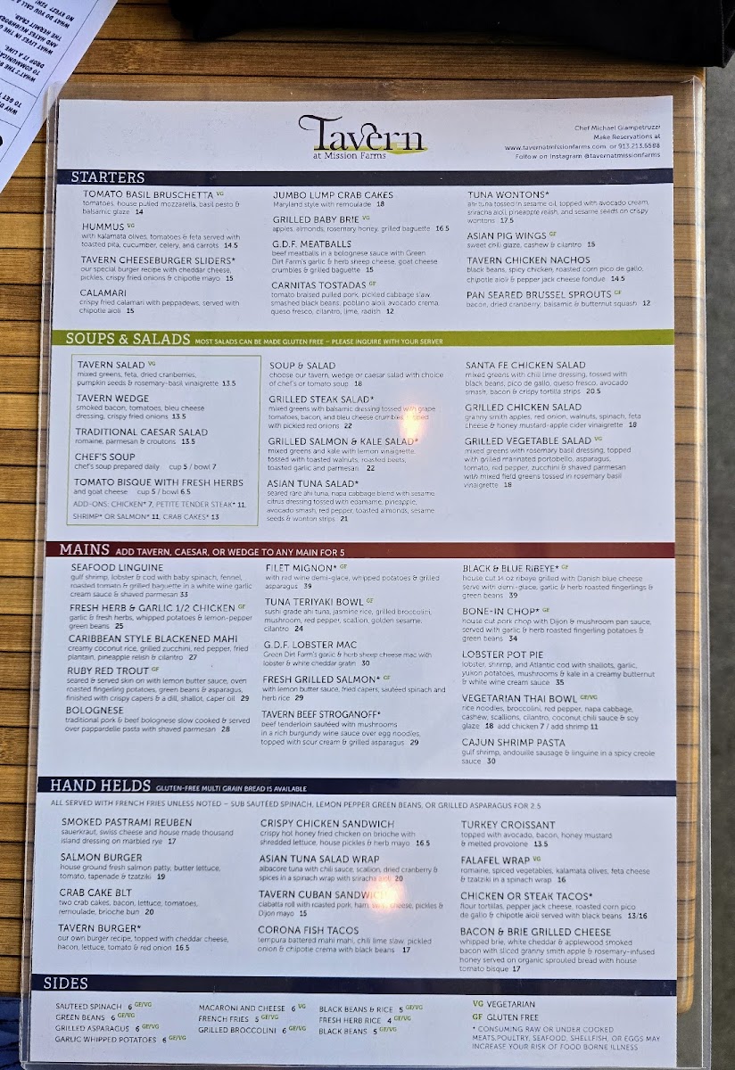 Menu Tavern At Mission Farms-4