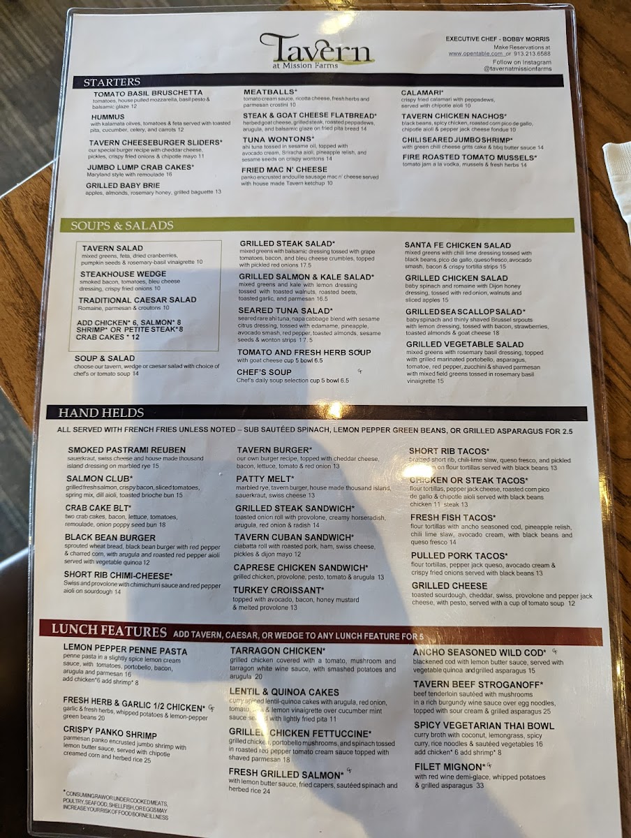 Menu Tavern At Mission Farms-6