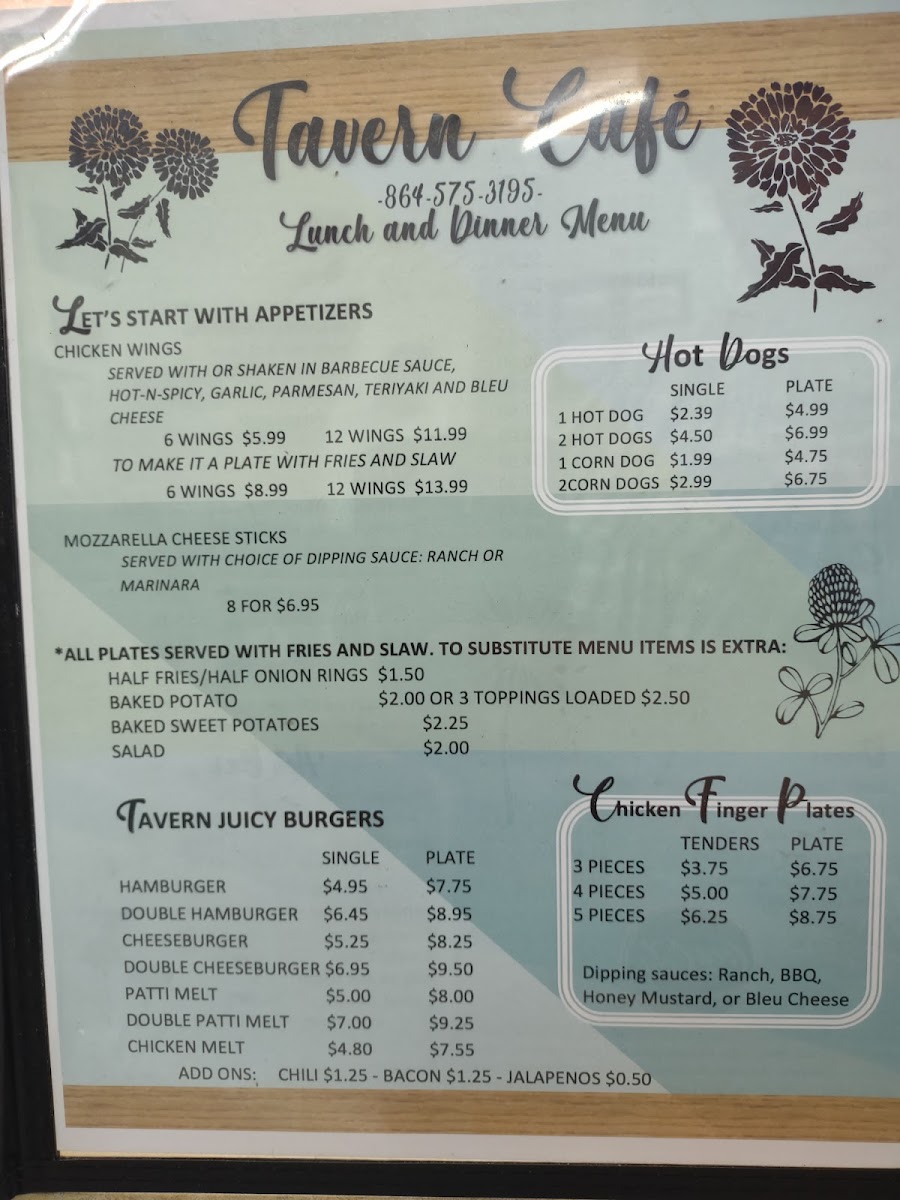 Menu Tavern Cafe-1