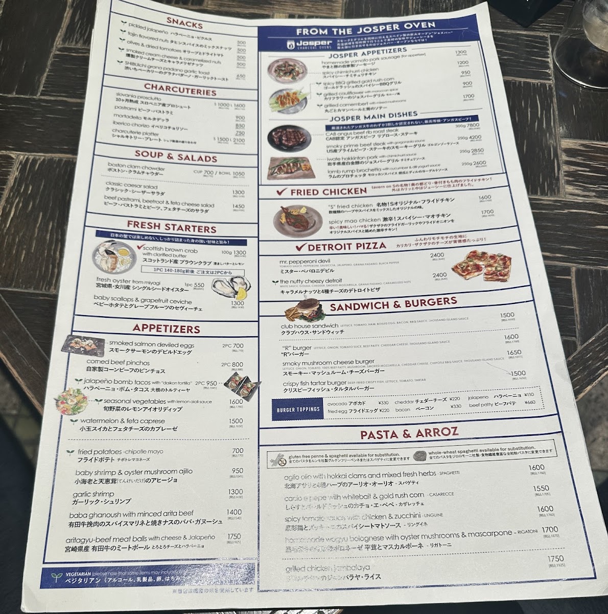 Menu Tavern On S-4