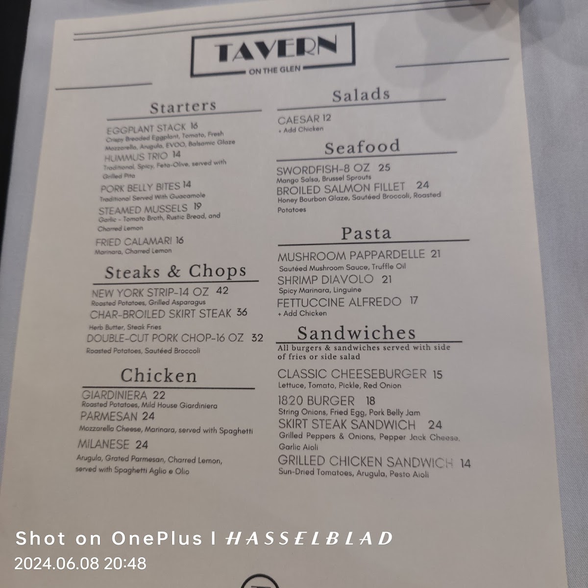 Menu Tavern On The Glen-3