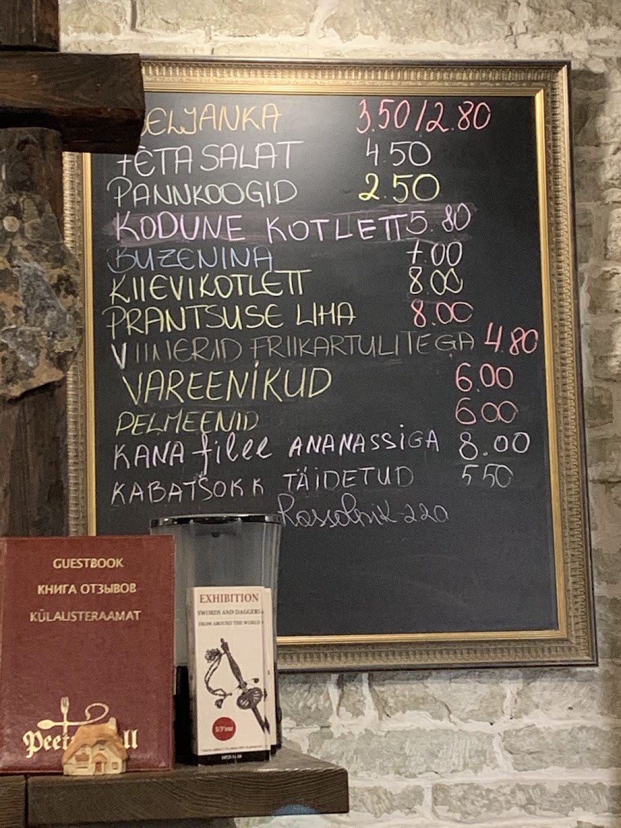 Menu Tavern Peetri Toll-8