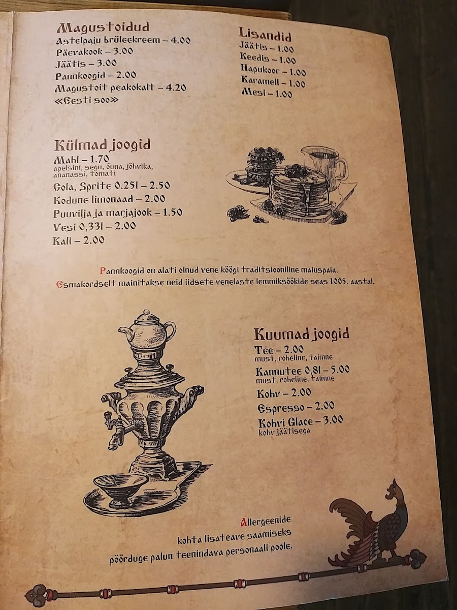 Menu Tavern Peetri Toll-9