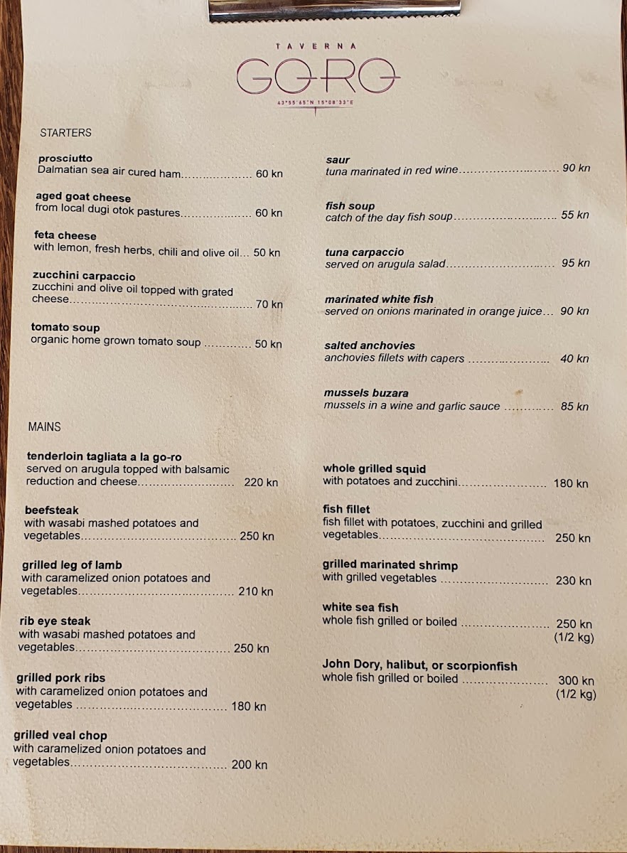 Menu Taverna Go-Ro-1