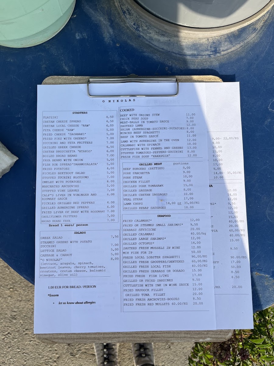 Menu Taverna ' O Nikolas'-3