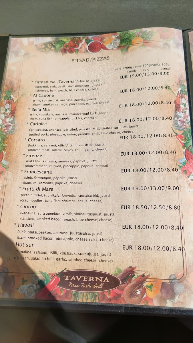 Menu Taverna Pizzeria-1