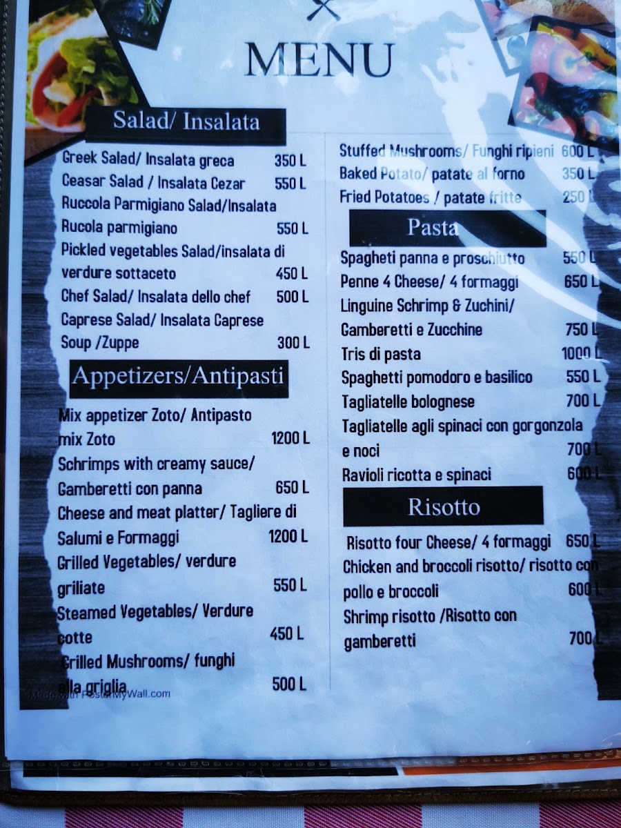 Menu Taverna Zoto - Traditional Albanian Food-1