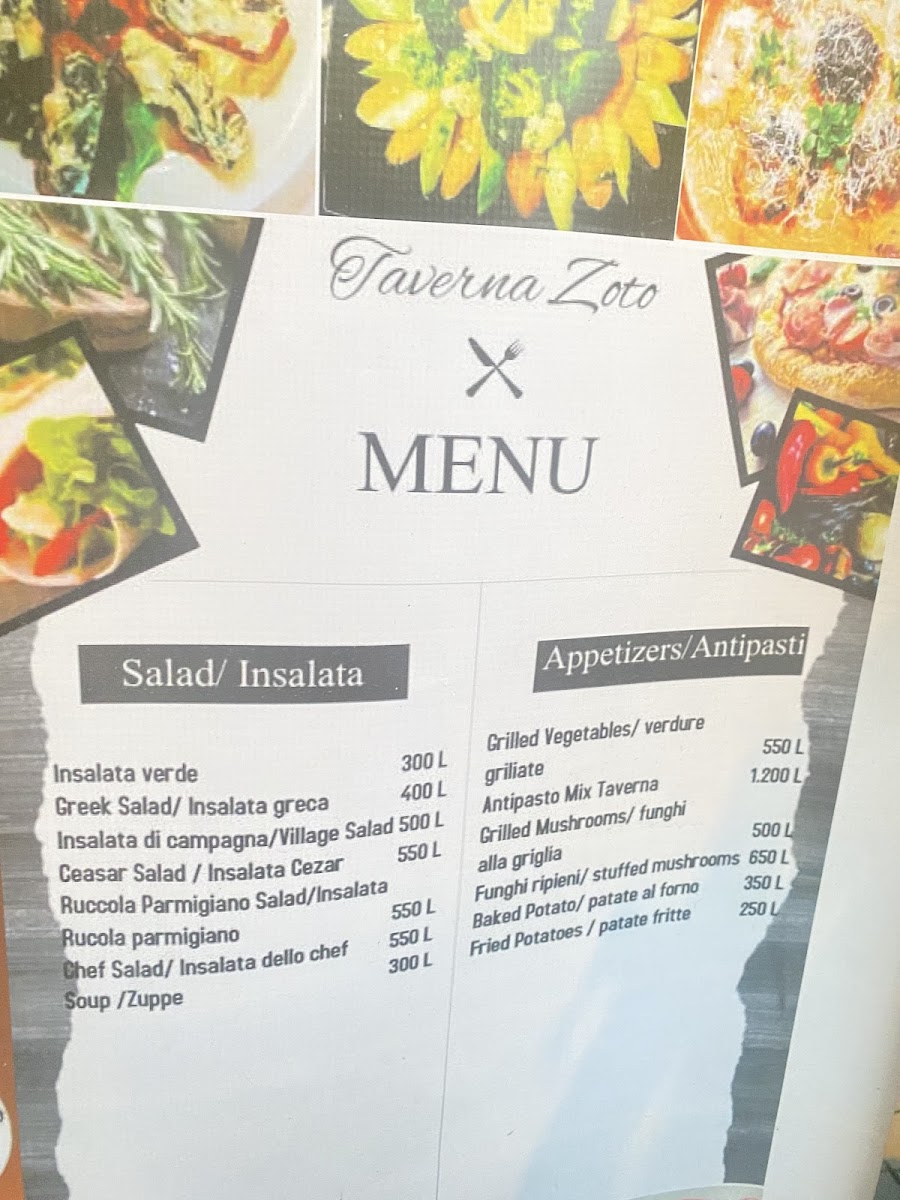 Menu Taverna Zoto - Traditional Albanian Food-2