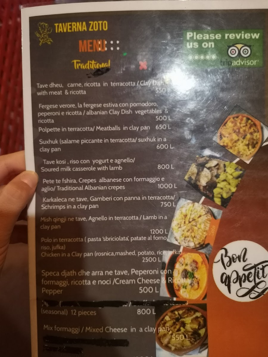 Menu Taverna Zoto - Traditional Albanian Food-4