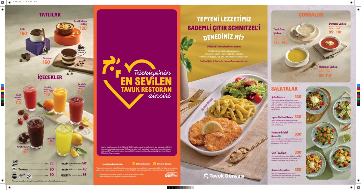 Menu Tavuk Dünyası Görükle Cadde-2
