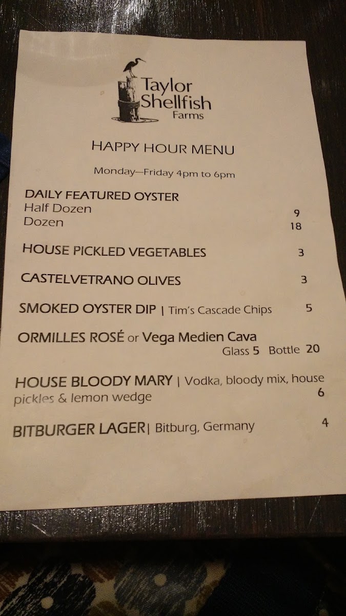 Menu Taylor Shellfish Oyster Bar-9