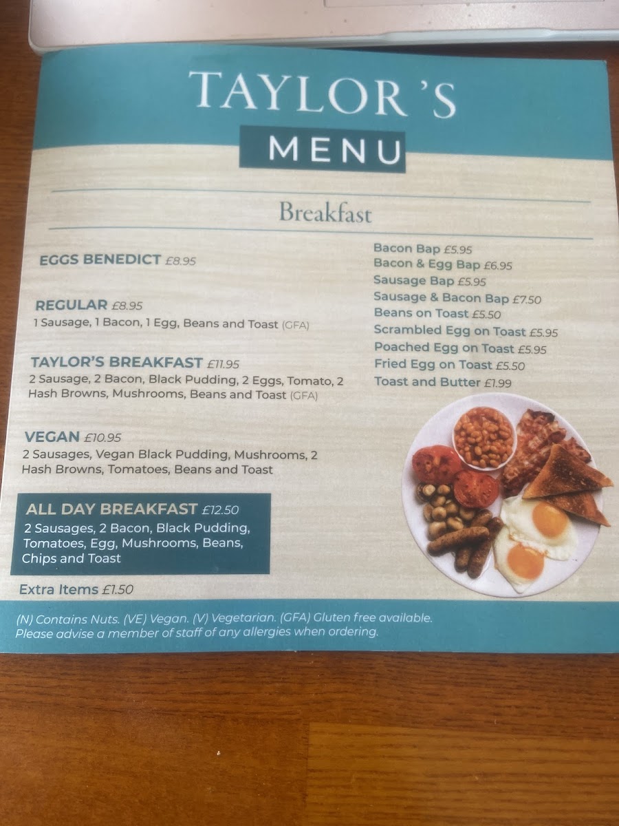 Menu Taylor's Cafe Bar-6