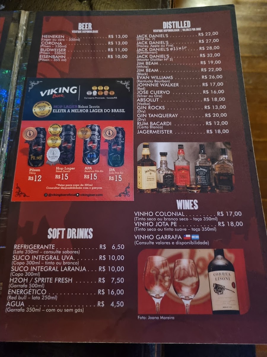 Menu Taylor's Pub-1