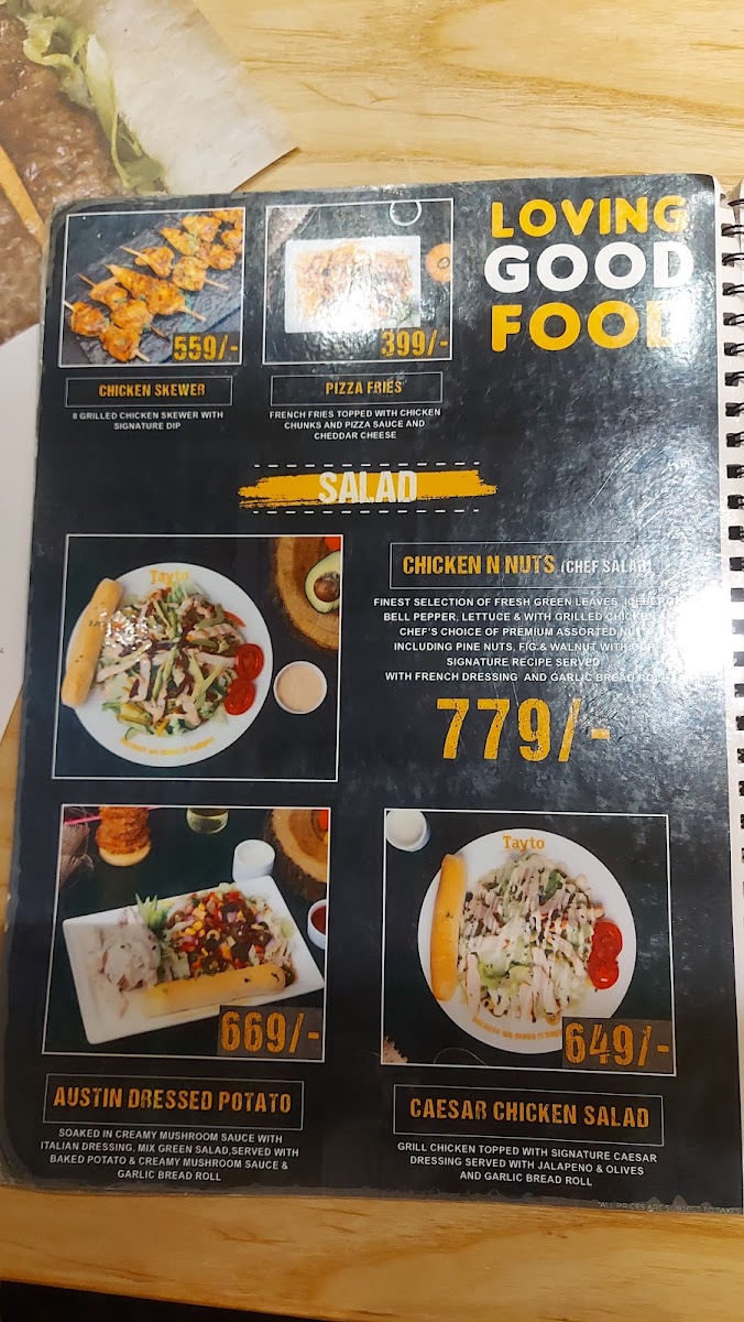 Menu Tayto - Centaurus Mall-6