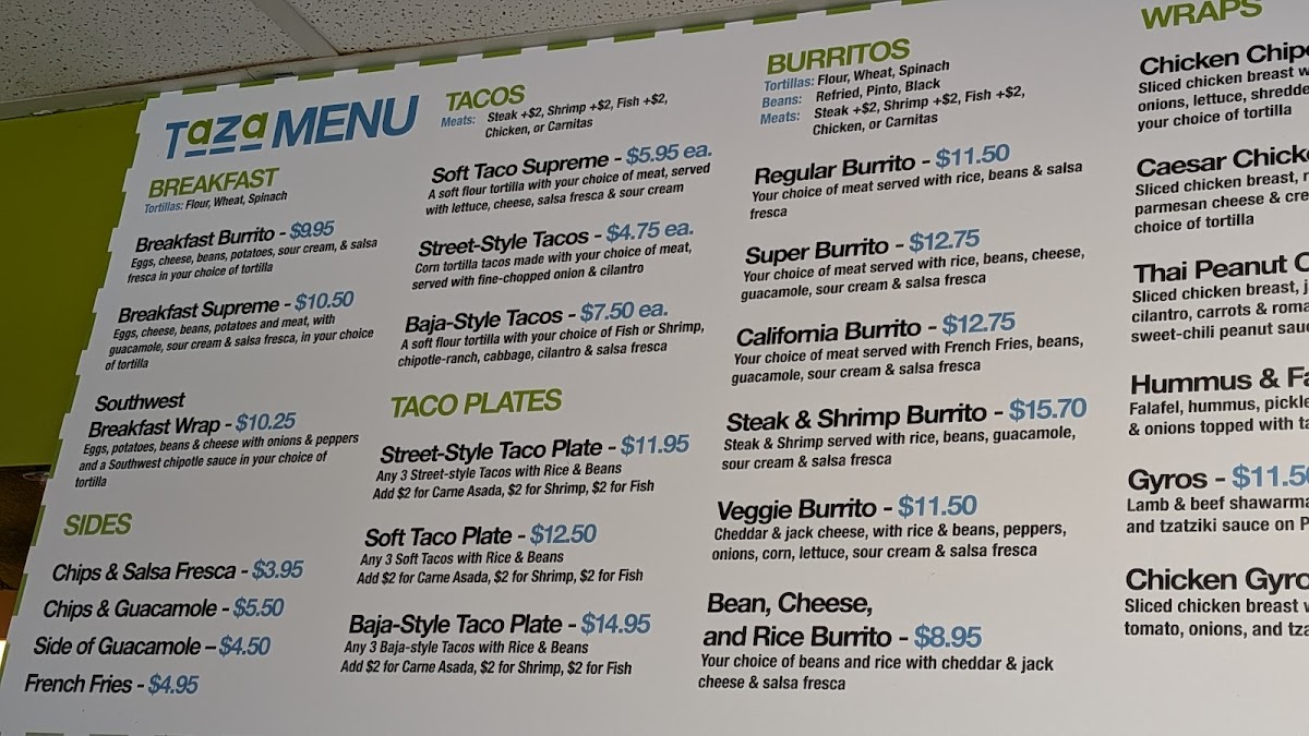 Menu Taza Smoothies And Wraps-2