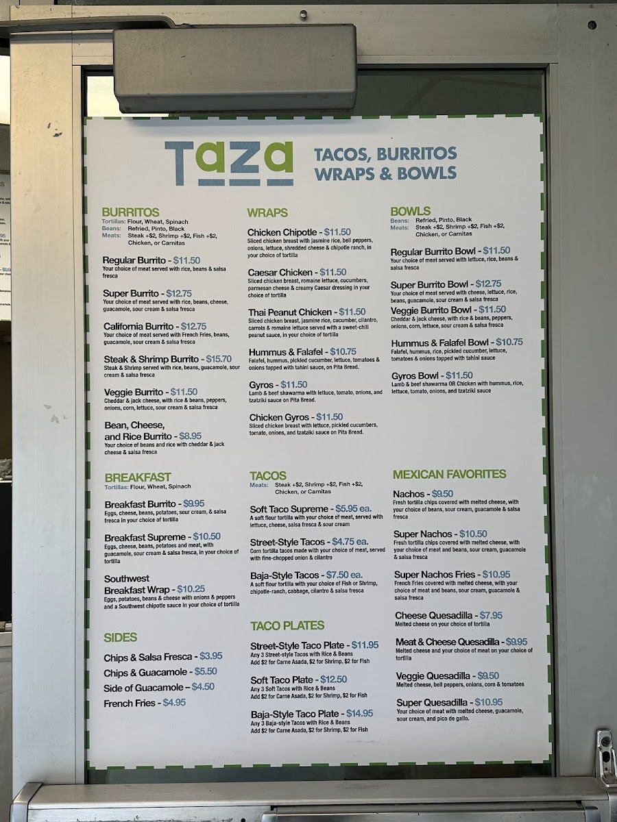 Menu Taza Smoothies And Wraps-3