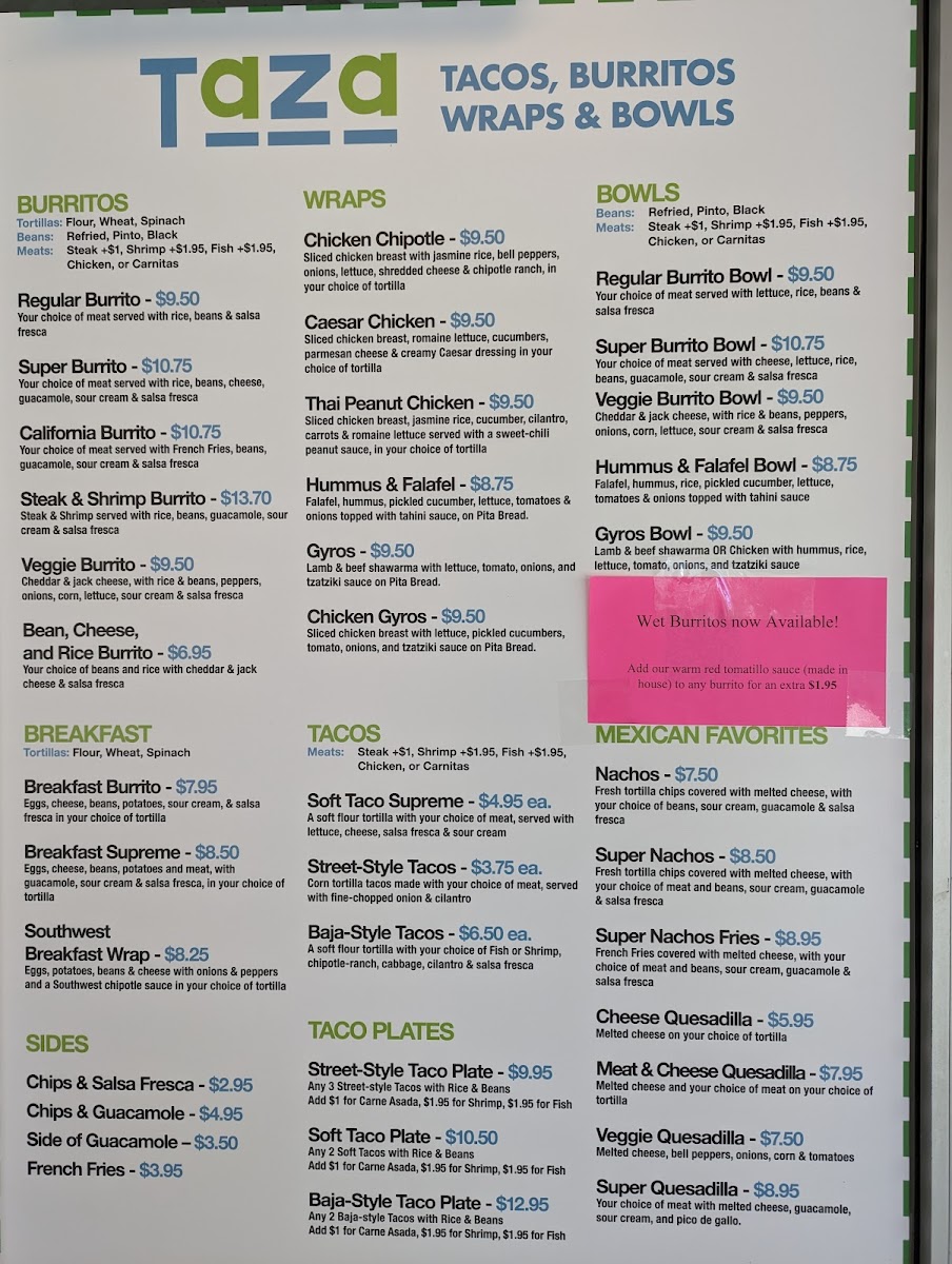 Menu Taza Smoothies And Wraps-4