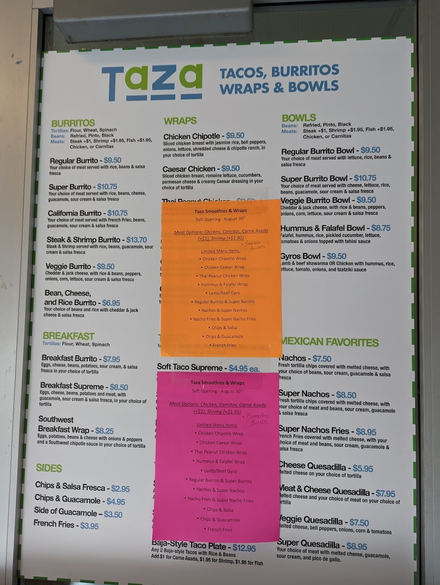 Menu Taza Smoothies And Wraps-6