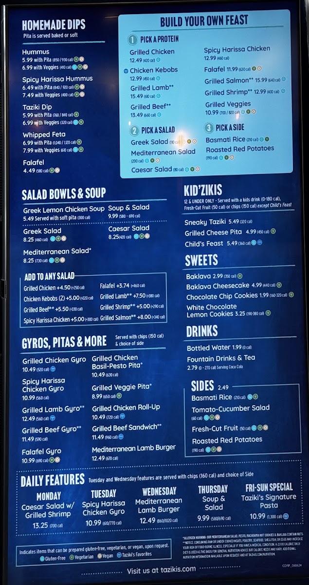 Menu Taziki's Mediterranean Cafe - Brentwood-1