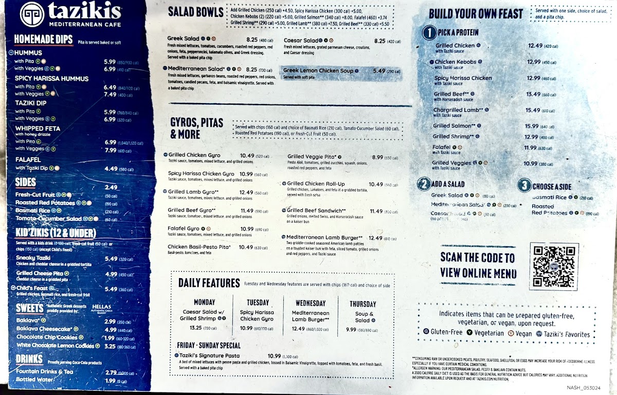 Menu Taziki's Mediterranean Cafe - Brentwood-2