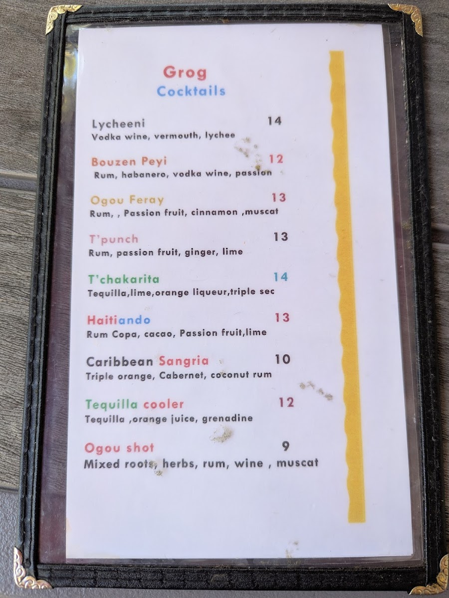 Menu T'chaka A Taste Of Haiti-10
