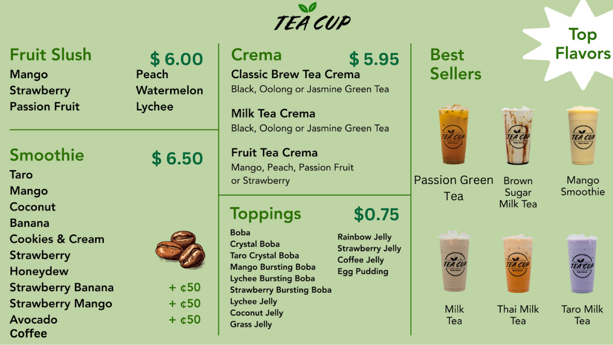 Menu Tea Cup - Boba House2-2