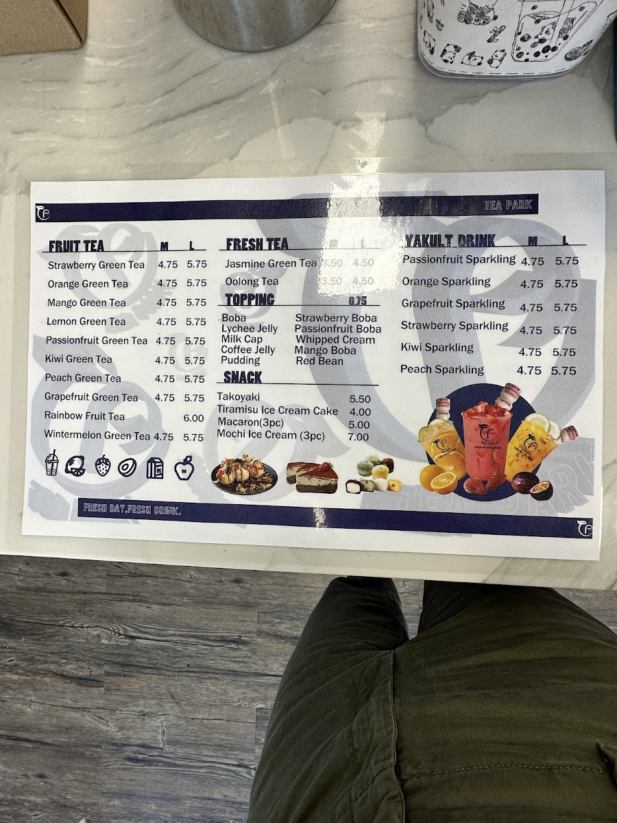Menu Tea Park-1