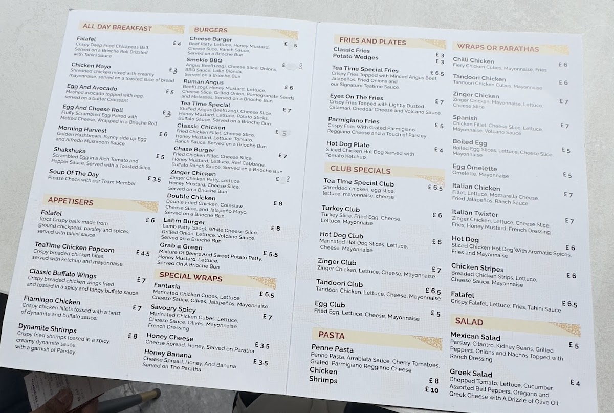 Menu Tea Time Leicester-3