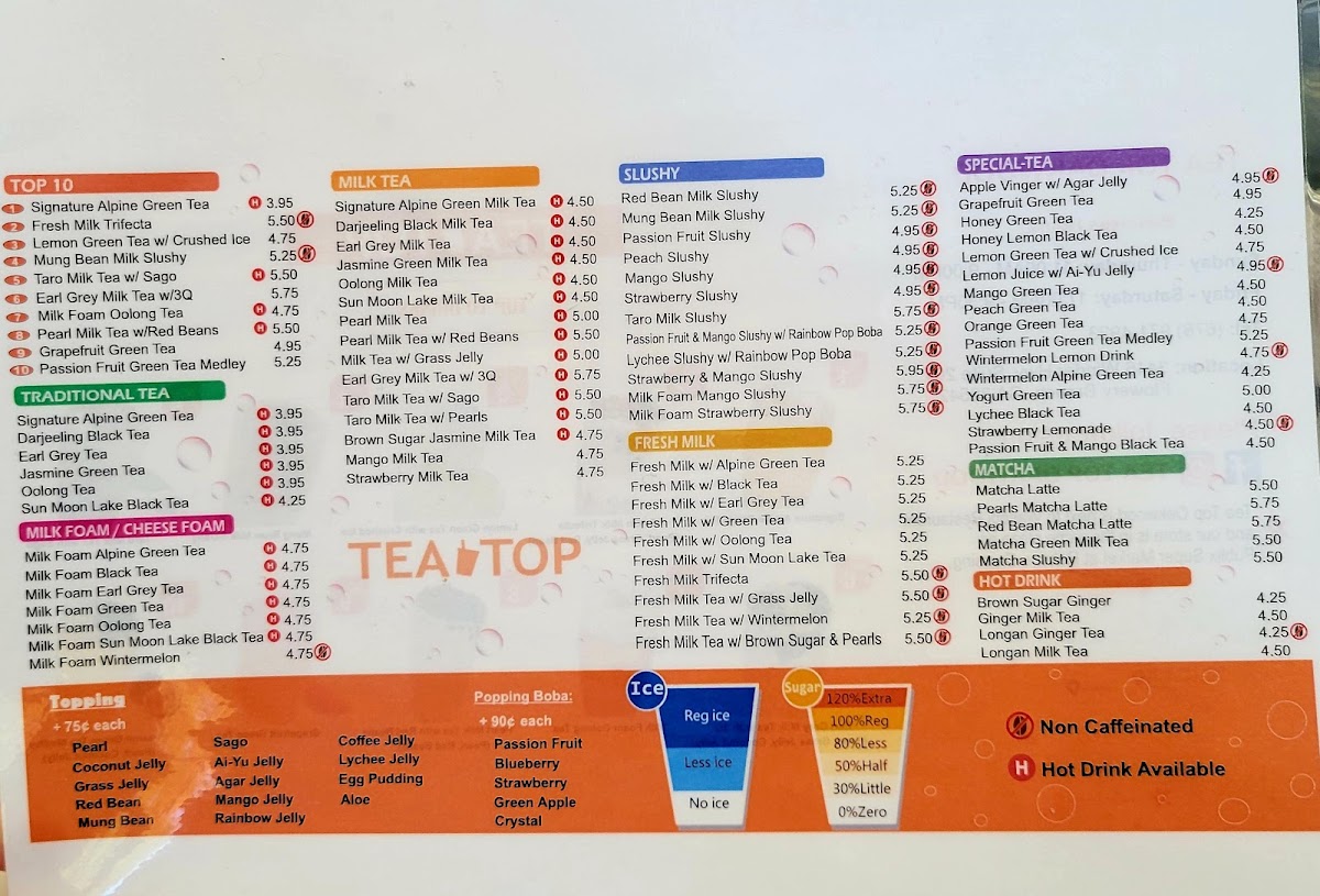 Menu Tea Top (Oakwood)-4