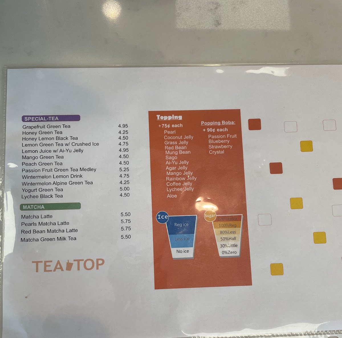 Menu Tea Top (Oakwood)-9