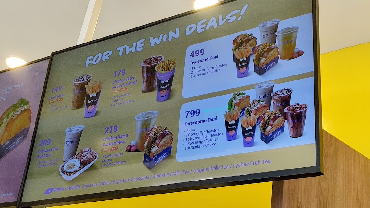 Menu Tealive Sm North Edsa-2