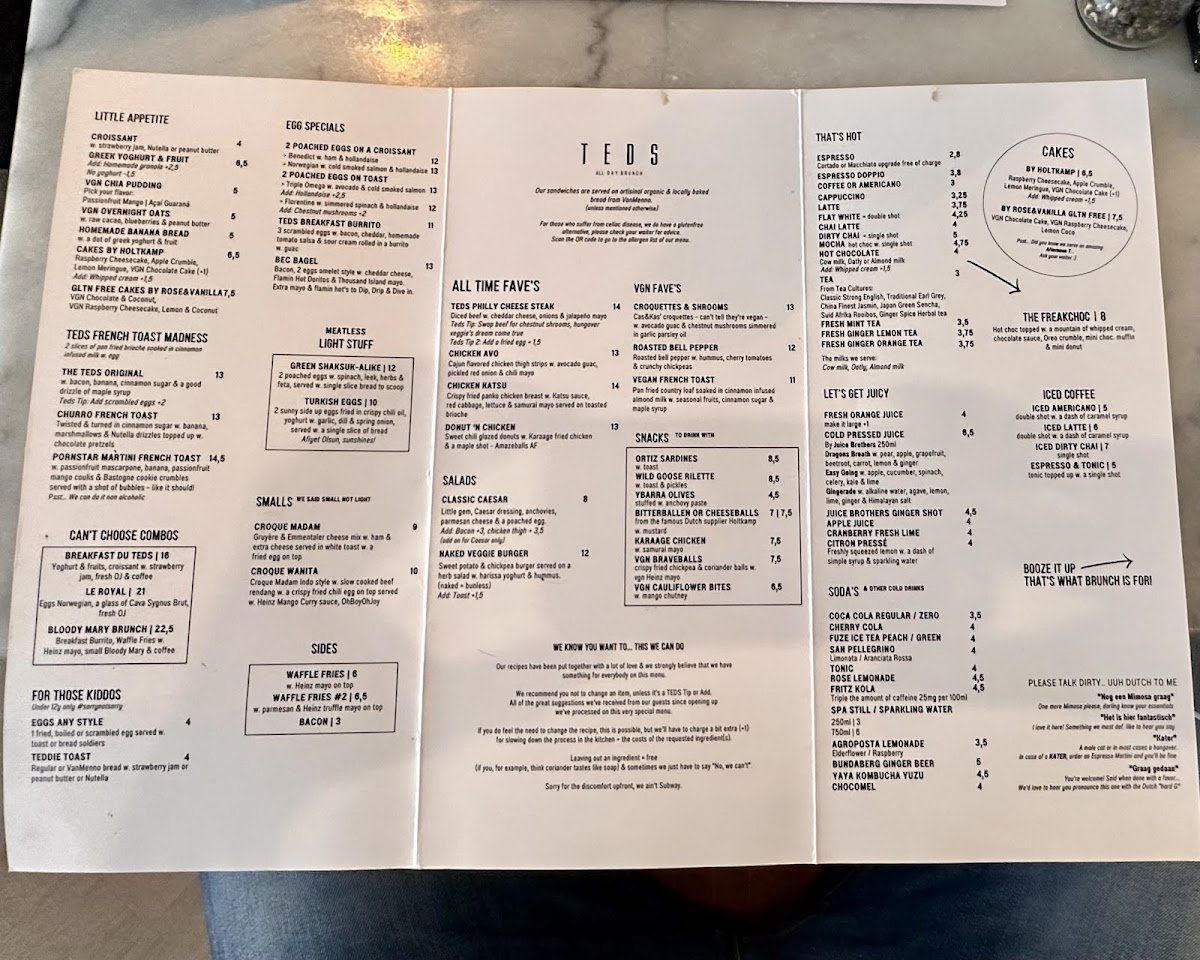 Menu Teds Den Haag - All Day Food & Drinks-6