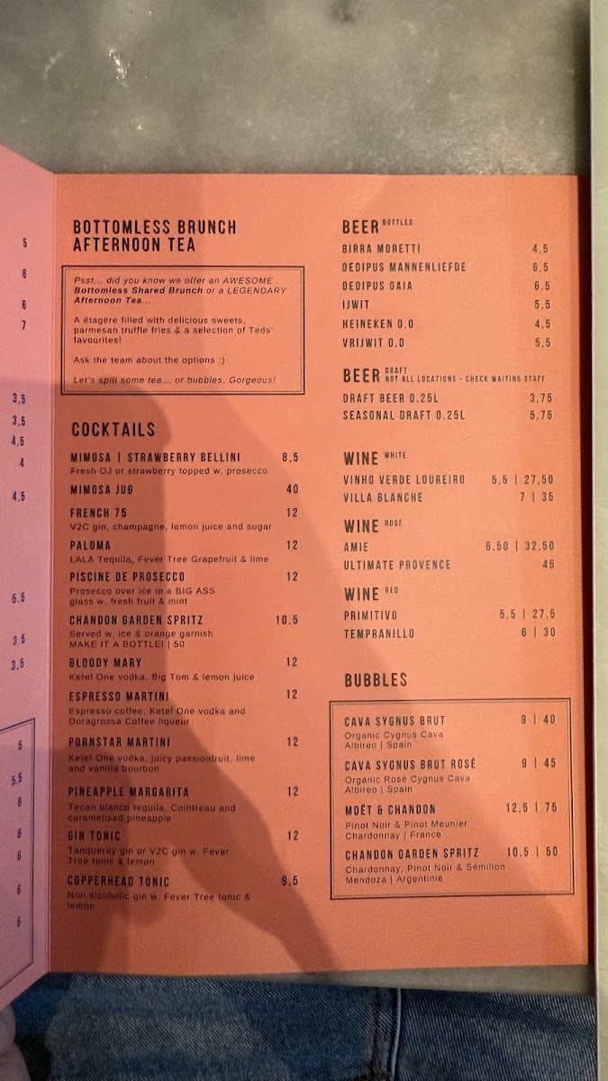 Menu Teds Den Haag - All Day Food & Drinks-7
