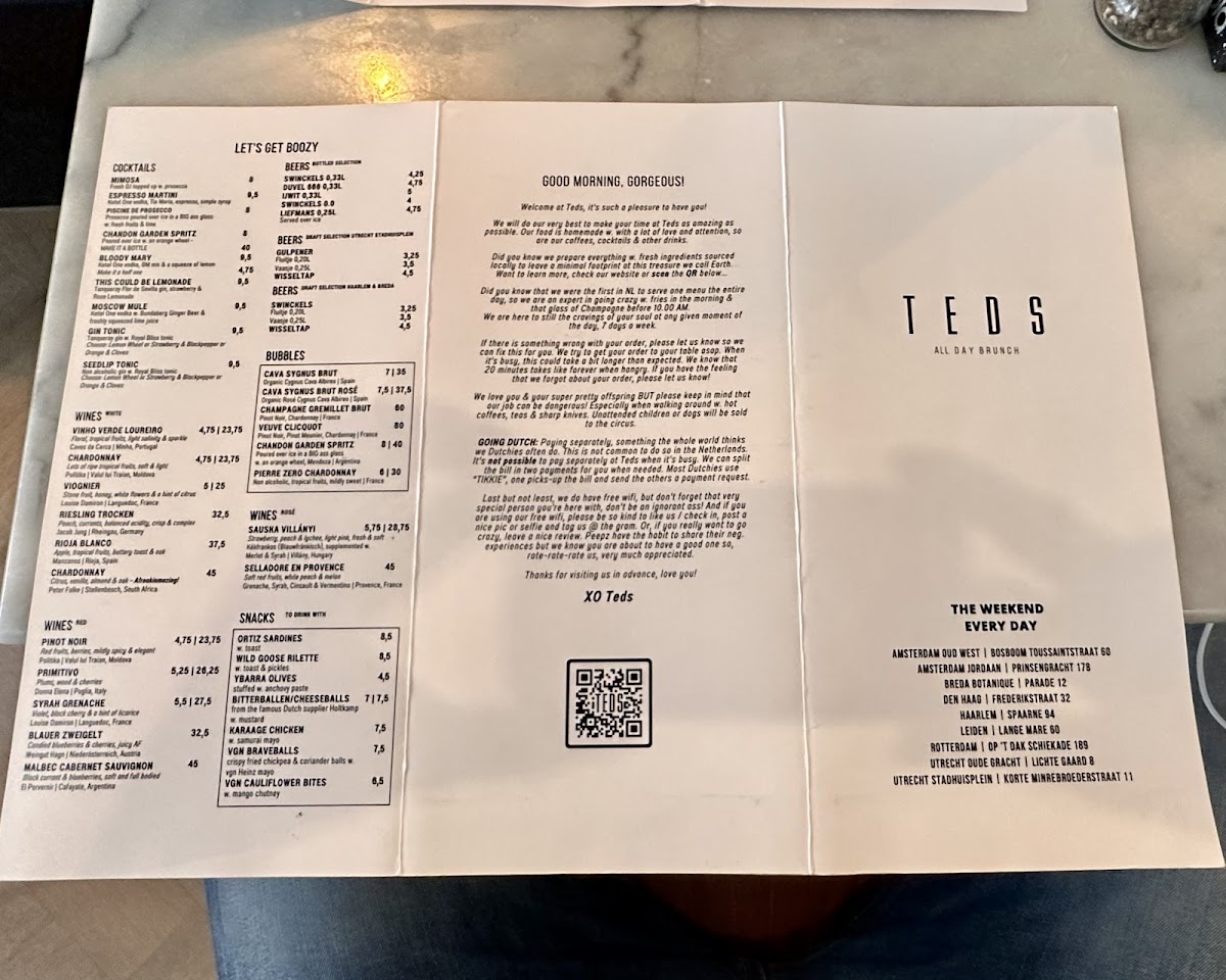 Menu Teds Den Haag - All Day Food & Drinks-8