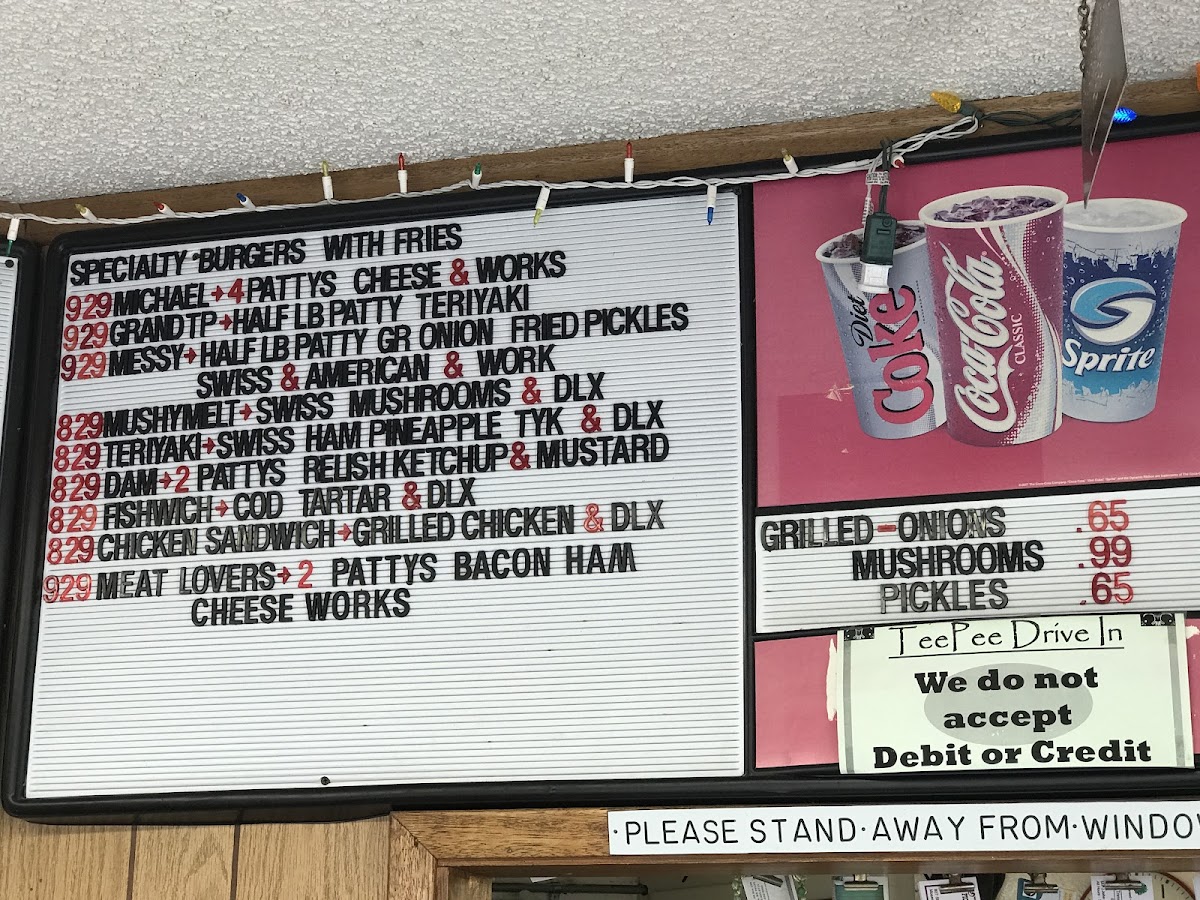 Menu Teepee Drive-In-5