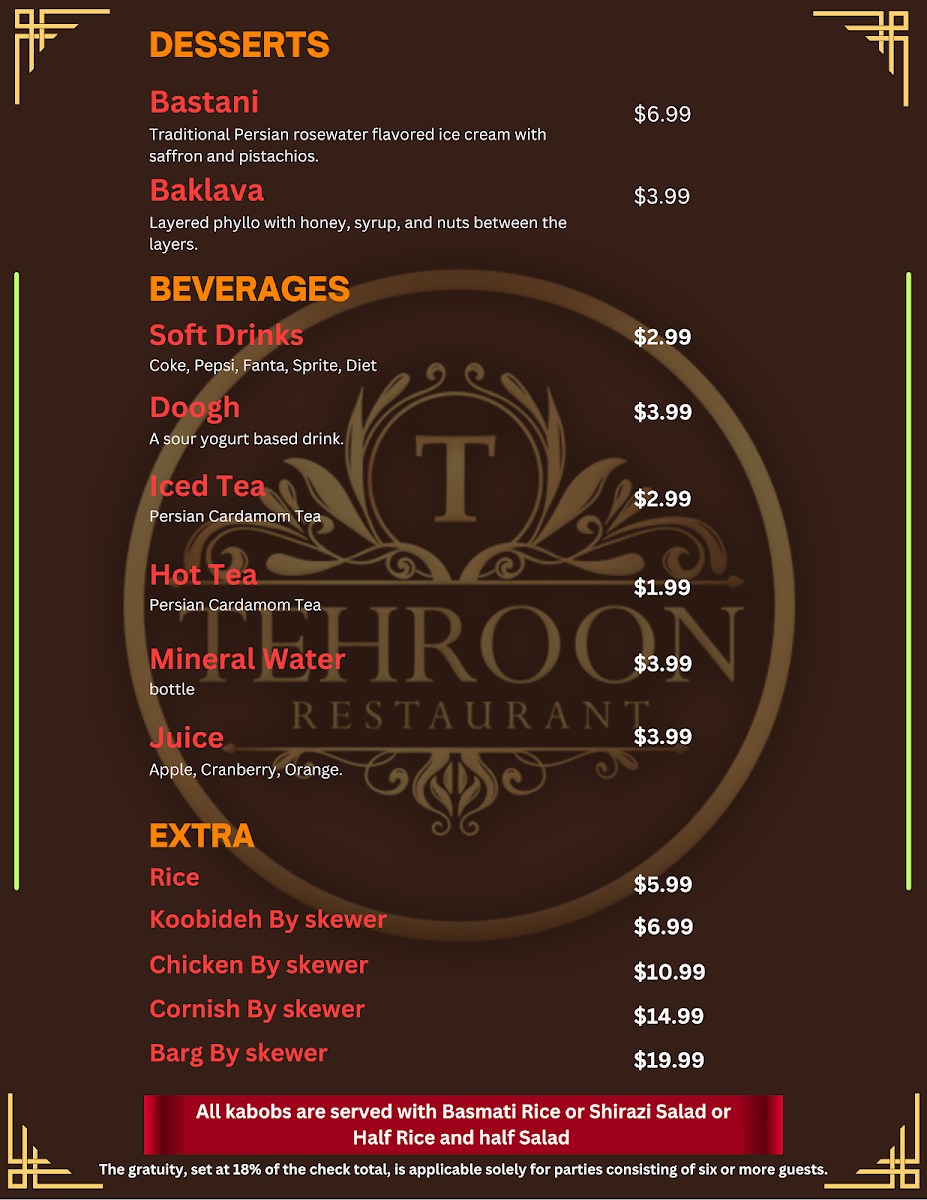 Menu Tehroon Restaurant-5