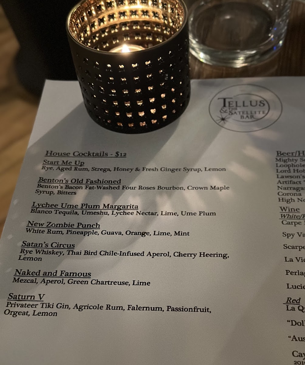 Menu Tellus & The Satellite Bar-2
