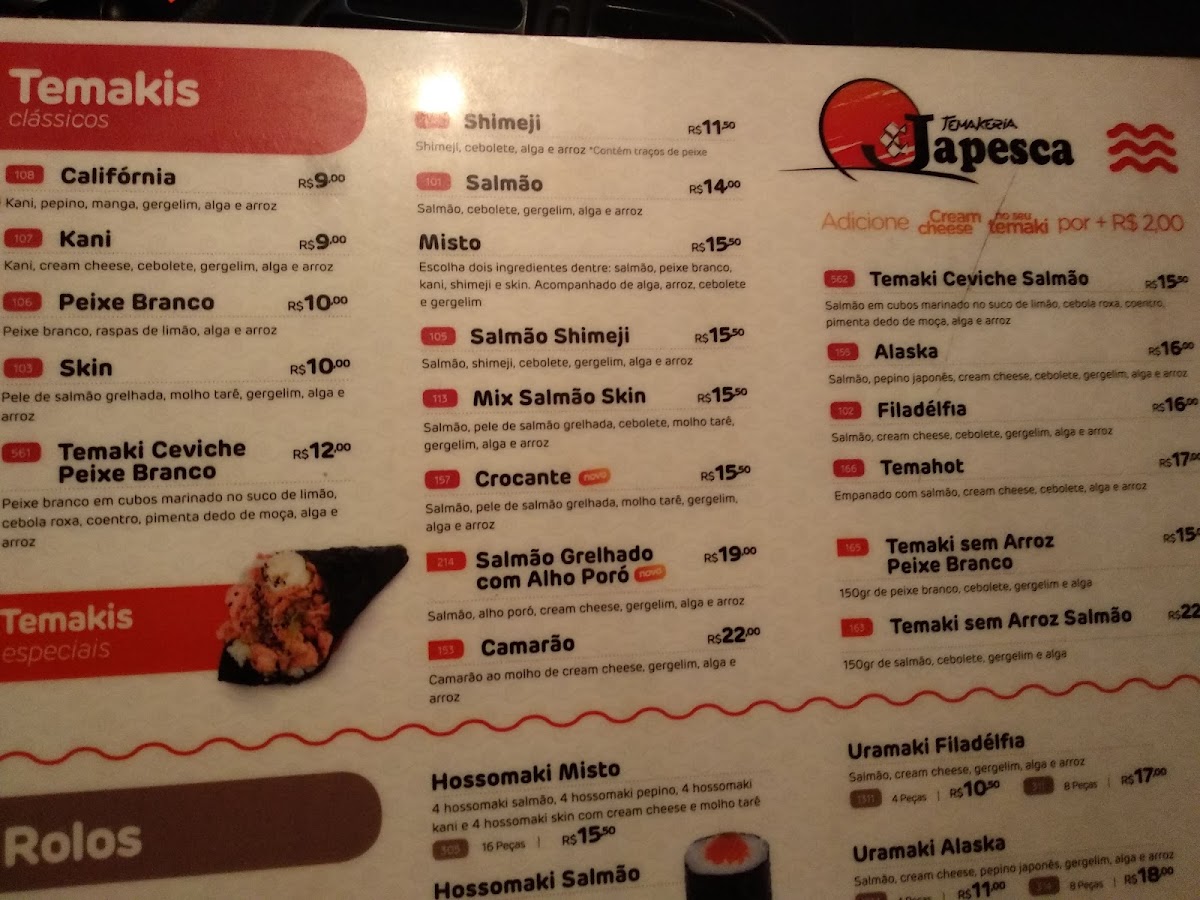 Menu Temakeria Japesca - Canoas Drive-1