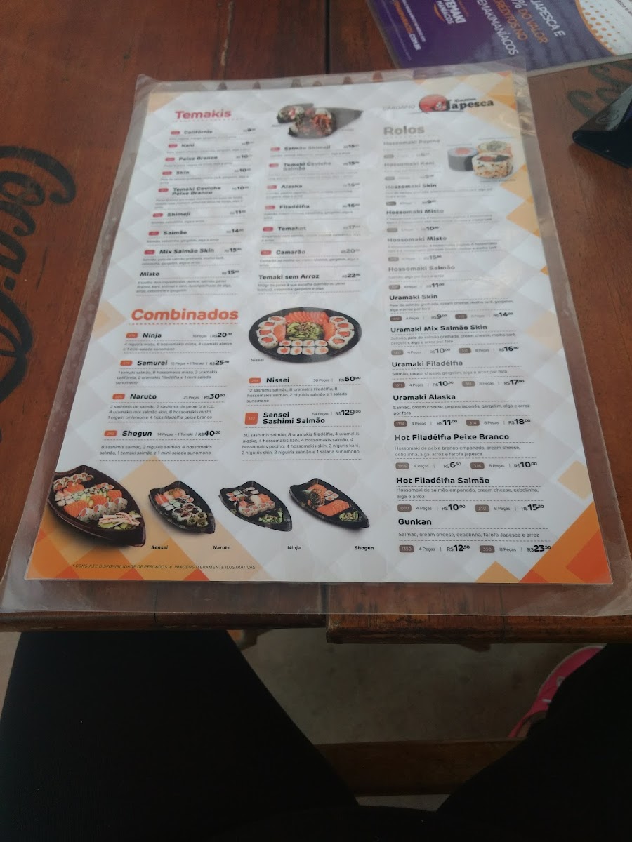 Menu Temakeria Japesca - Canoas Drive-3